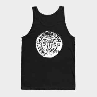 Metal detectorist face mask, fun metal detecting hammered coin face mask Tank Top